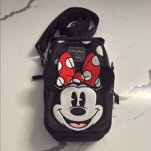 Disney Black and Red Crossbody Bag with Mickey Mouse Design